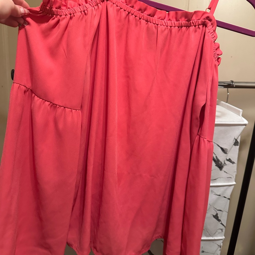 INC International Concepts Pink Ruffled Blouse